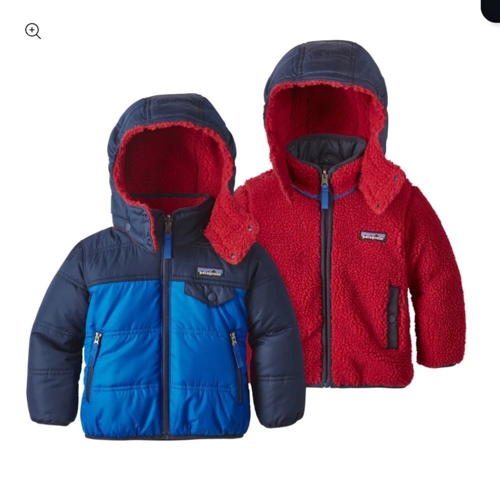 Patagonia Nwt Baby Reversible Tribbles Hoody Viking Blue